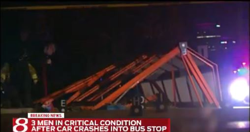 2 dead, 1 in critical condition after being hit by car at bus stop ...