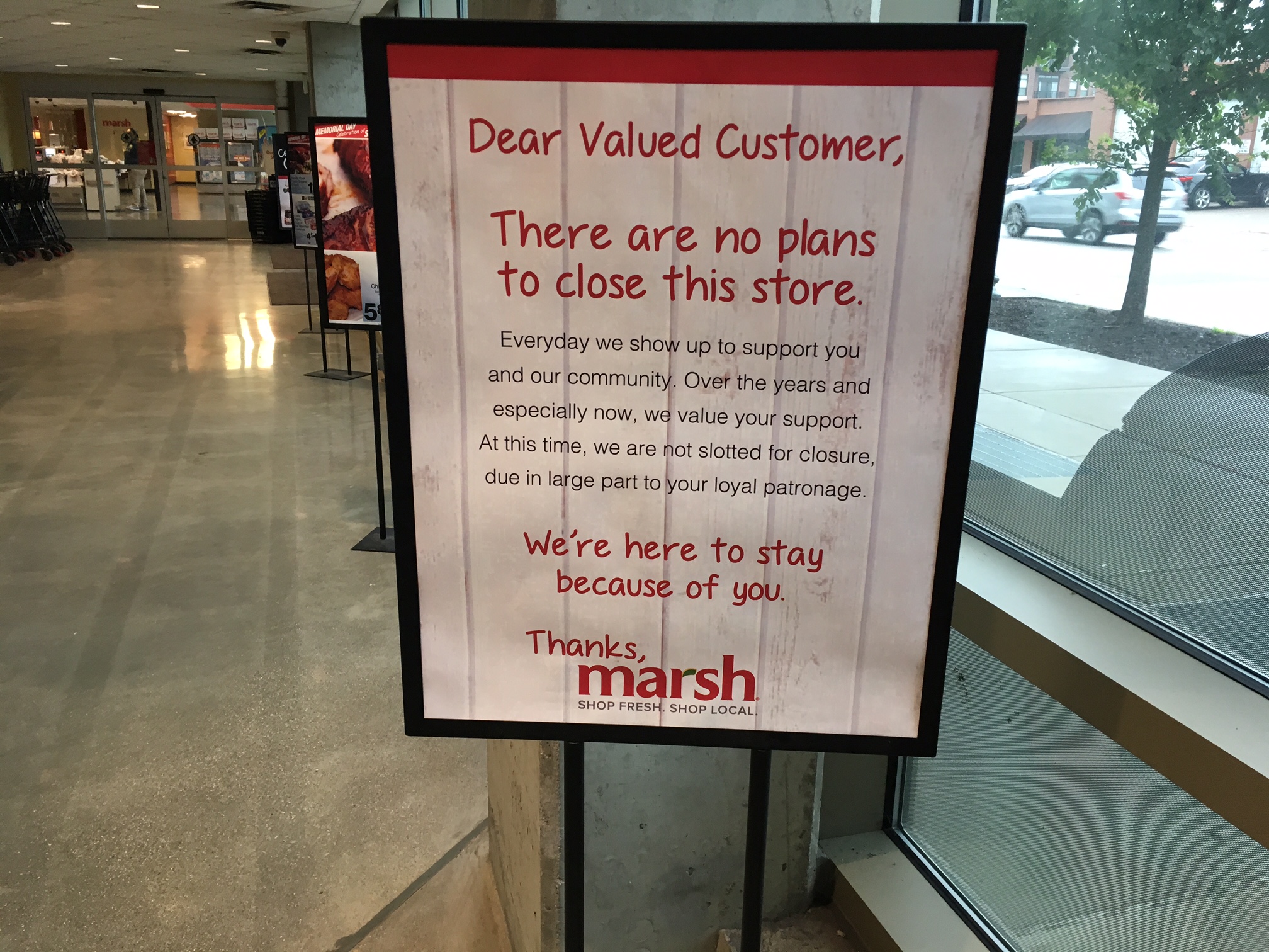 Marsh tells customers it's not closing; locals still concerned ...