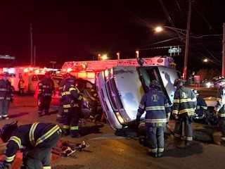3 hurt in dramatic crash leaving truck on its side - Indianapolis News ...