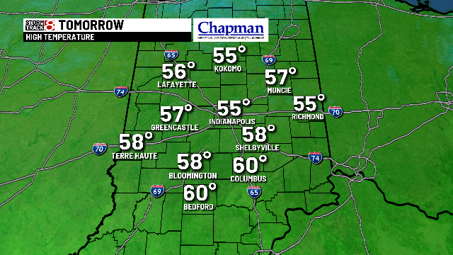 Brief warm up with highs climbing into the 60s! - Indianapolis News ...