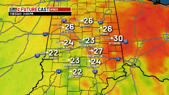 A cloudy, rainy and windy start to the work week - Indianapolis News ...