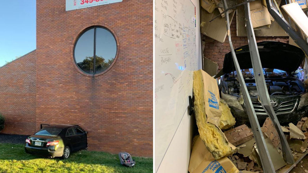 Driver crashes into building after experiencing medical emergency ...