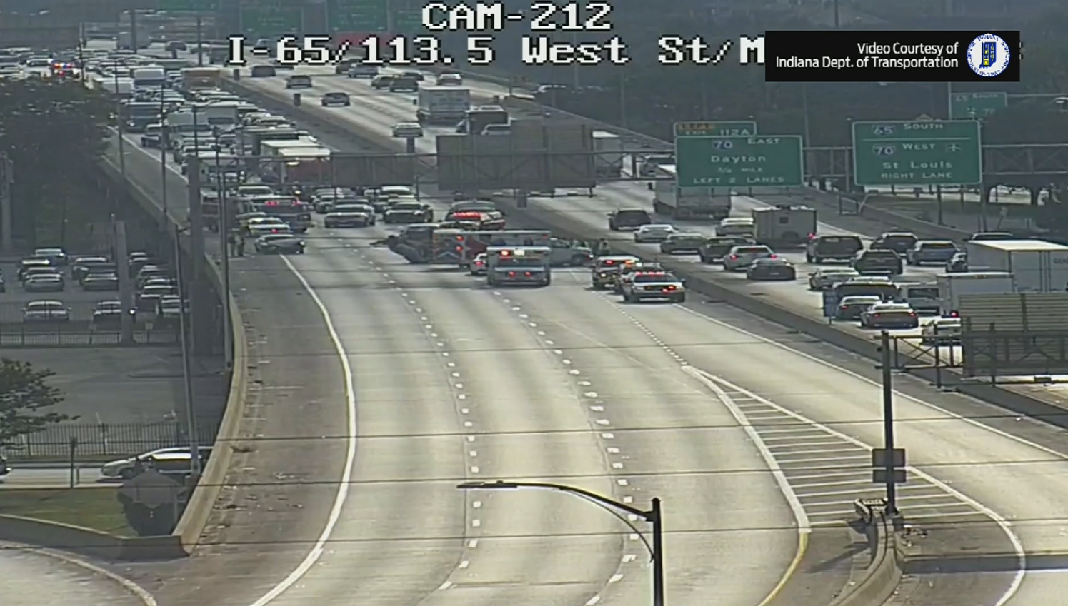 2 hospitalized after crash on I-65 near Meridian Street - Indianapolis ...