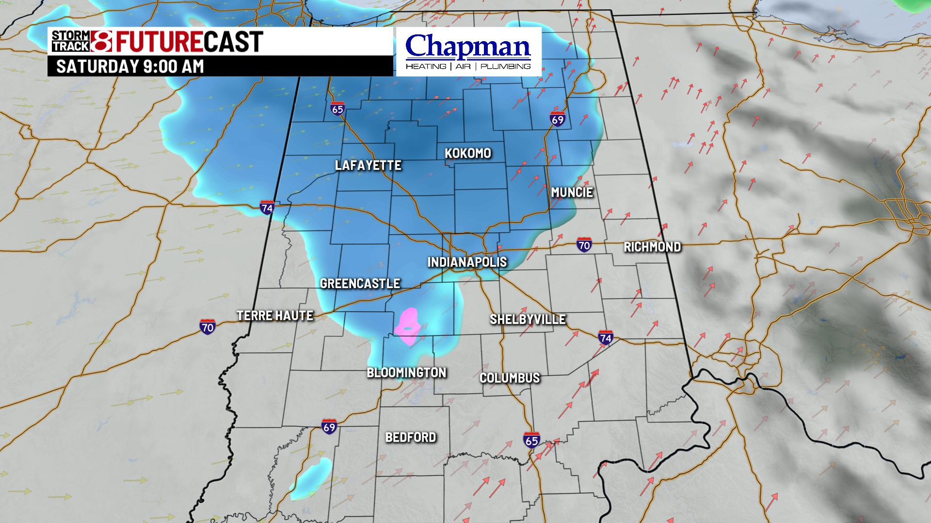 Snow showers possible Saturday - Indianapolis News | Indiana Weather ...