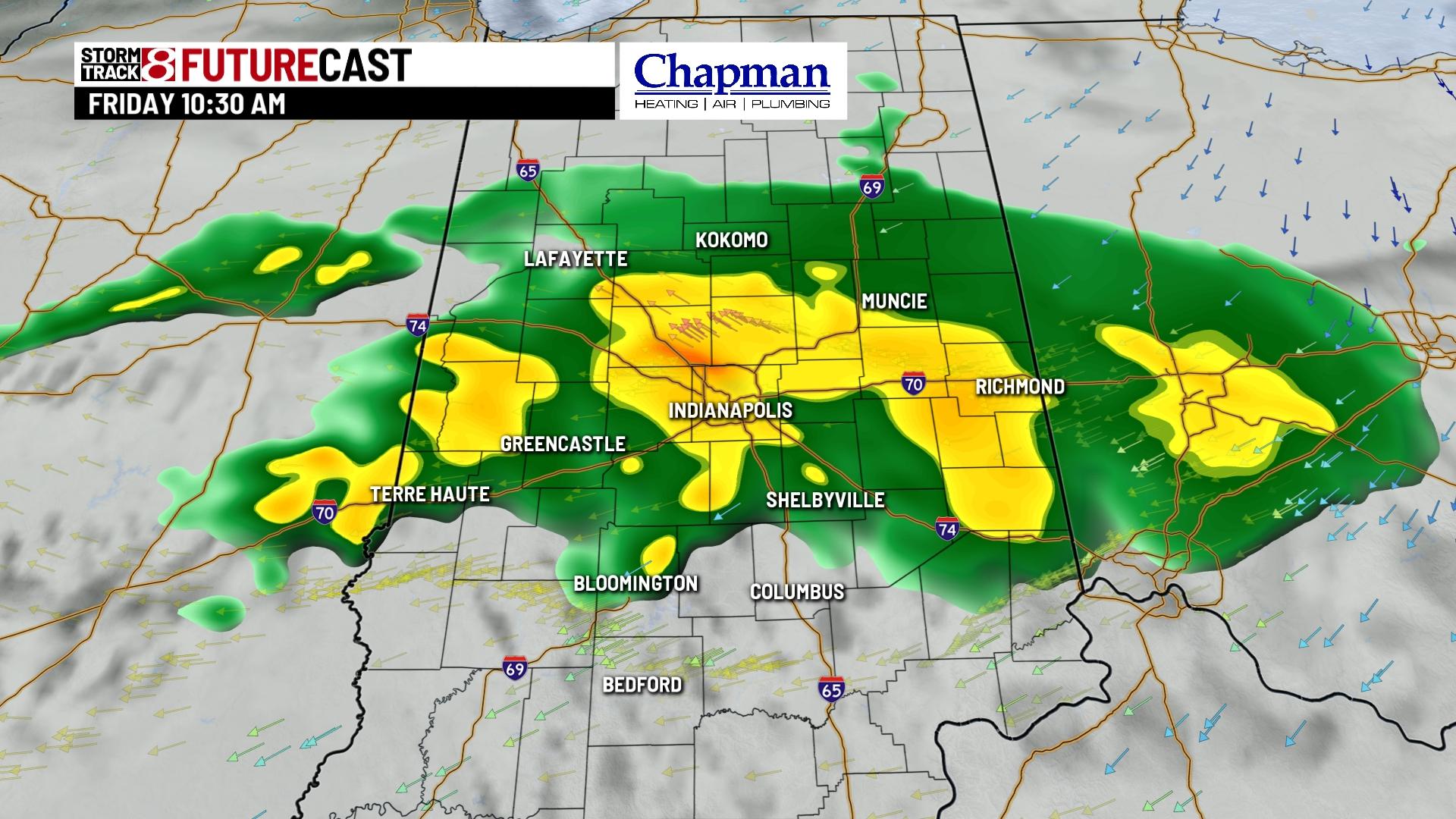 Rain chances increasing Thursday - Indianapolis News | Indiana Weather ...