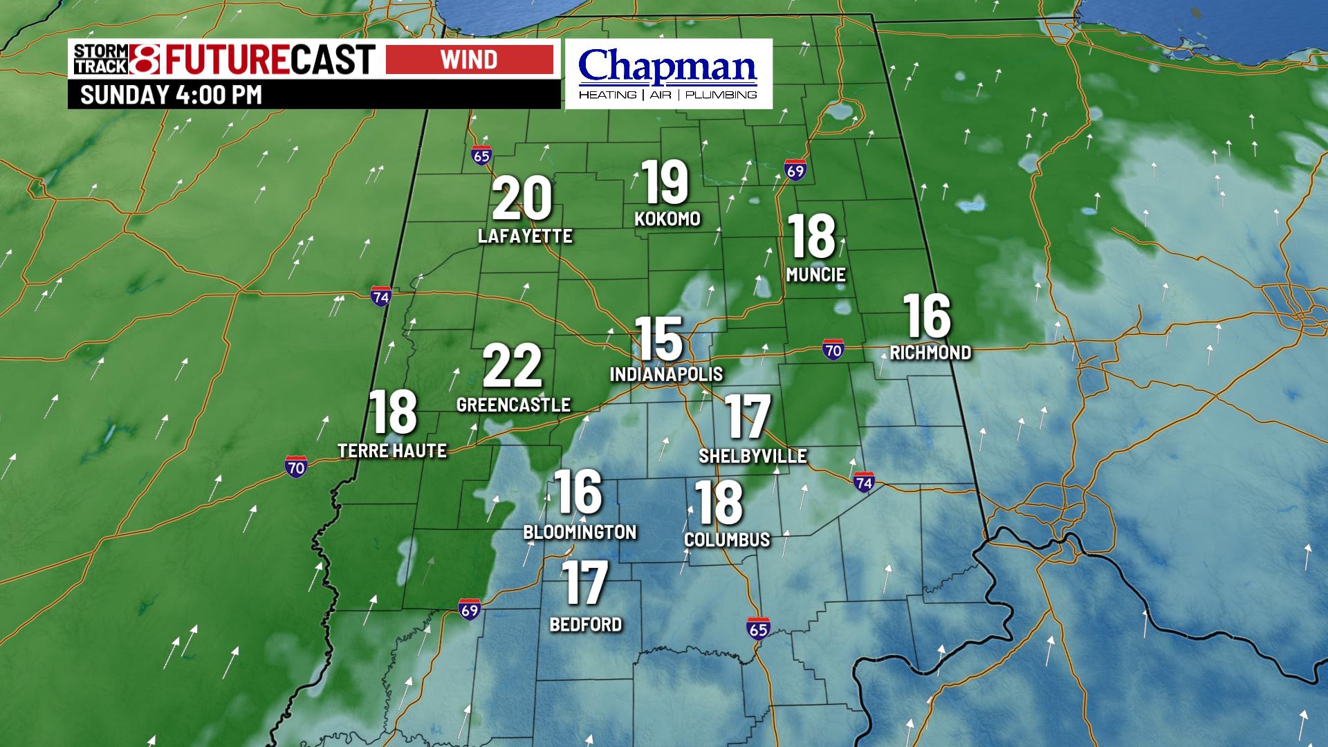 Sunny, warm and breezy Sunday - Indianapolis News | Indiana Weather ...