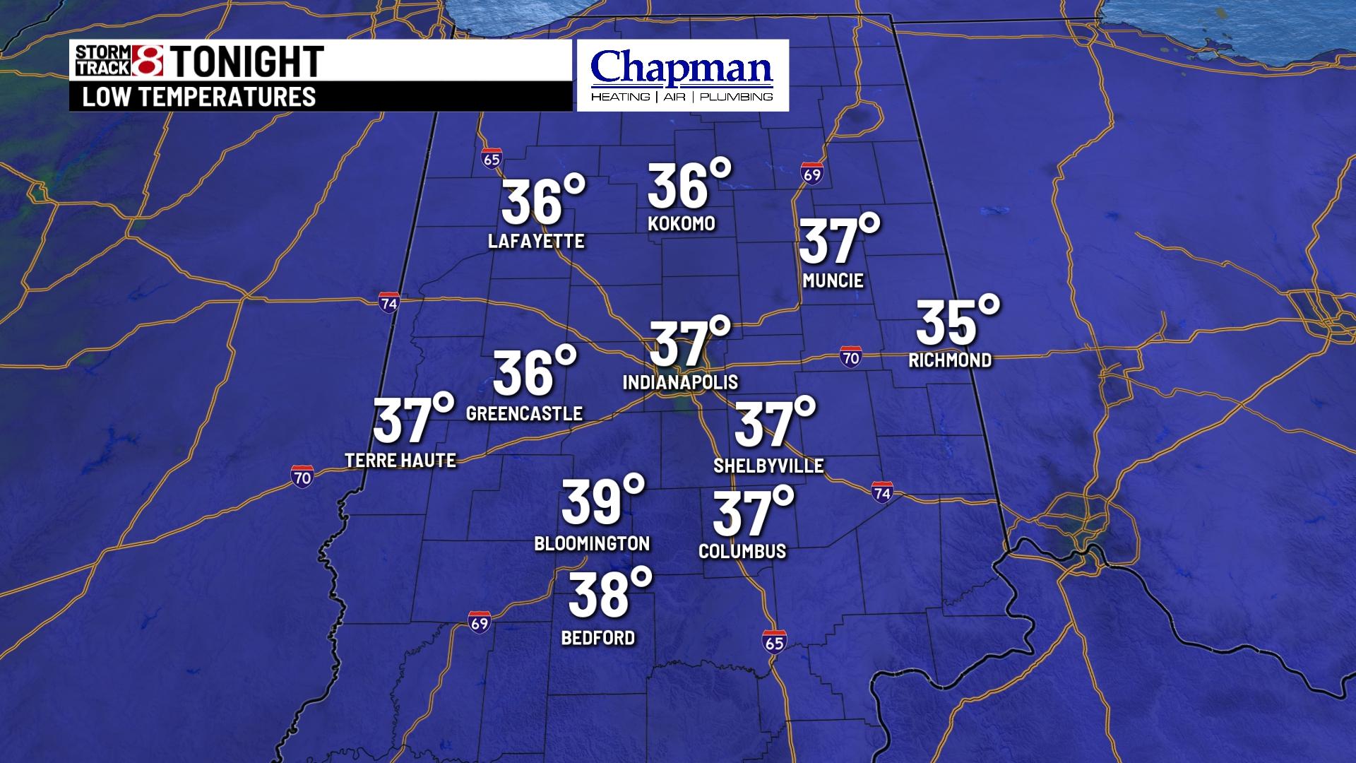 Breezy and cooler Sunday ahead - Indianapolis News | Indiana Weather ...