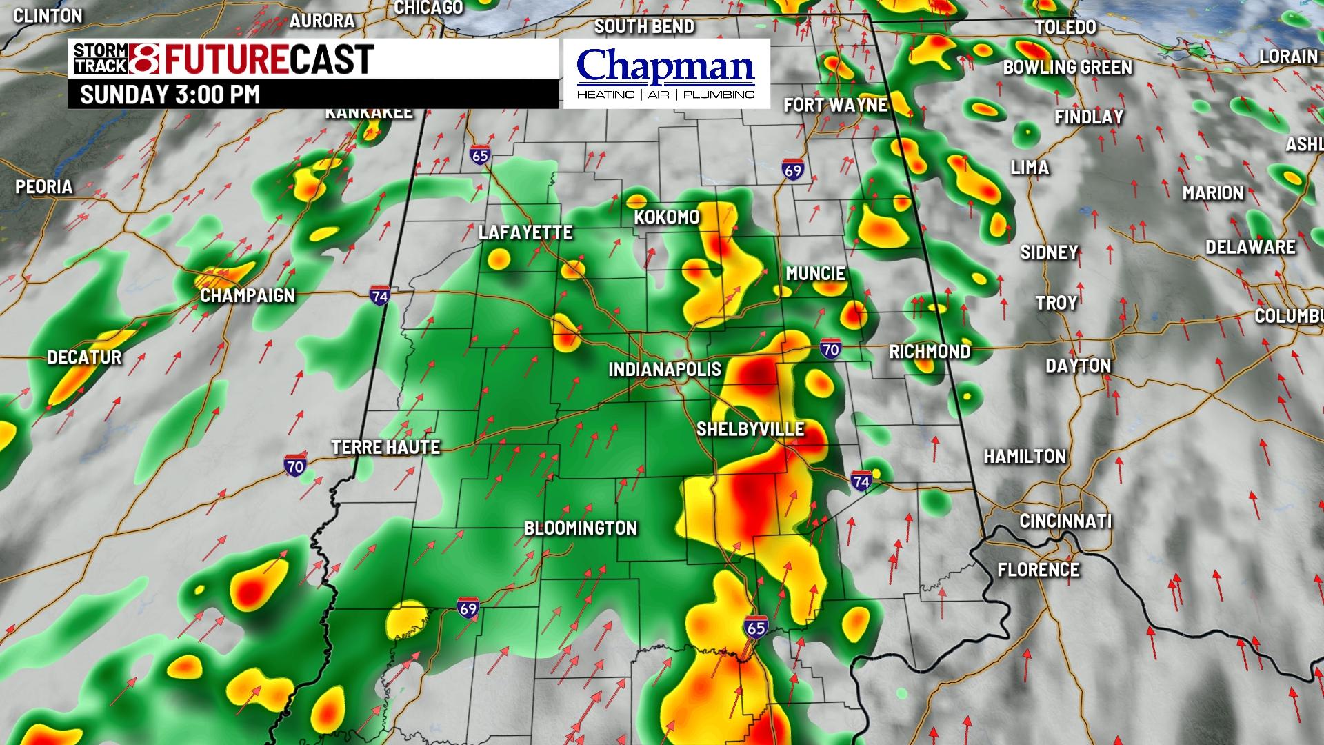 Muggy with scattered storms this weekend - Indianapolis News | Indiana ...