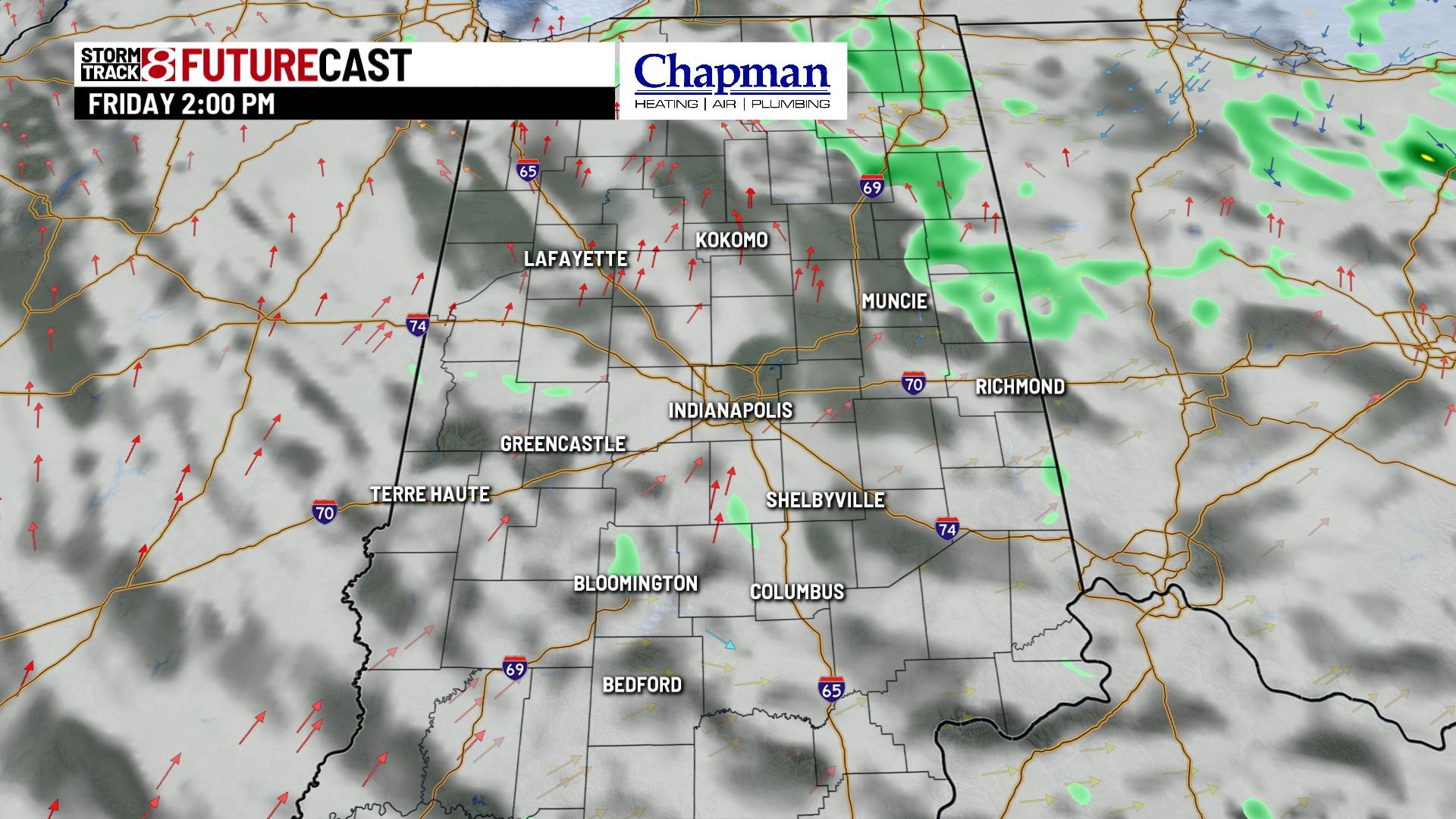 Cloudy Thursday afternoon with highs in the upper 60s - Indianapolis ...