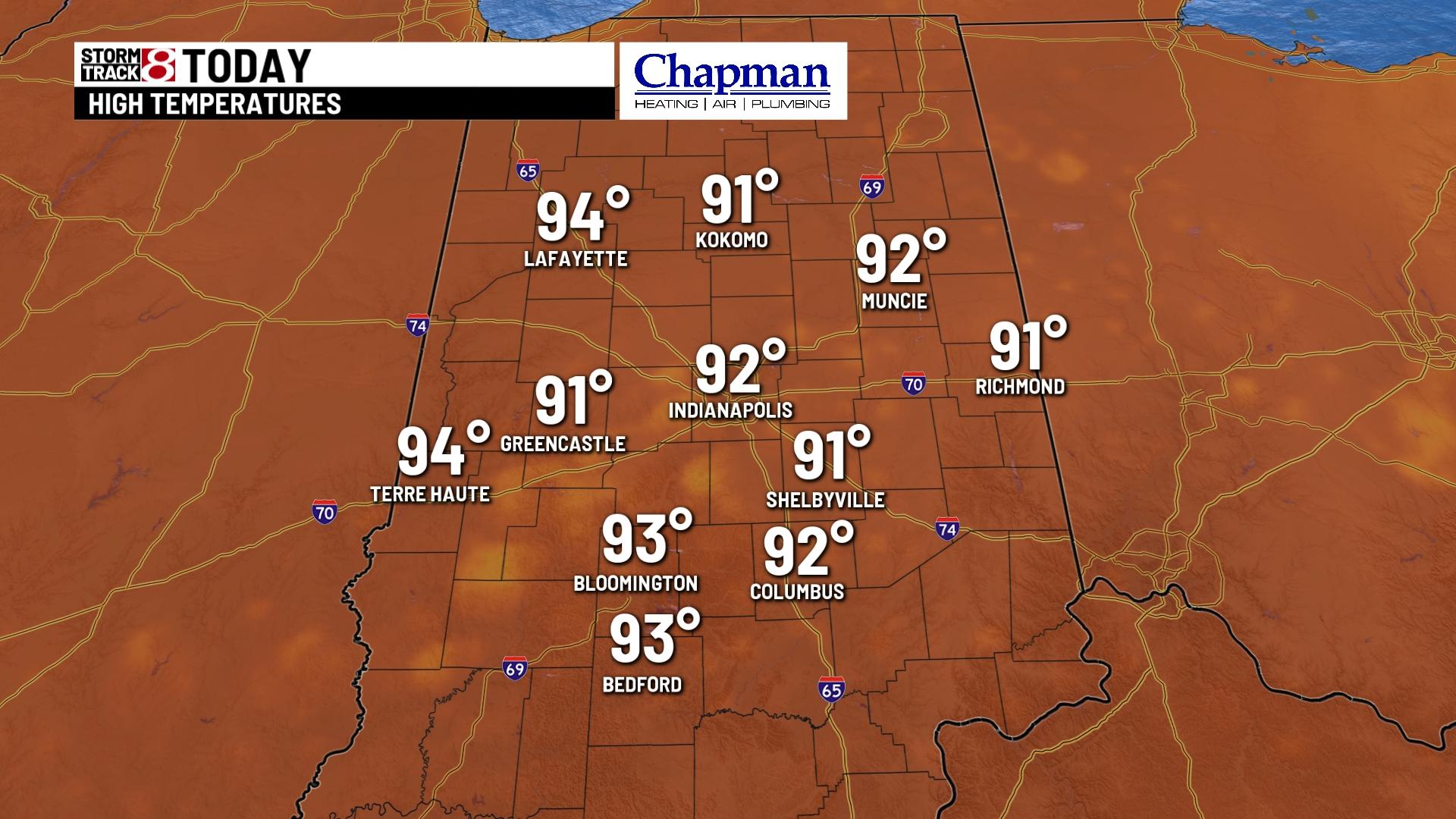 Hot and humid holiday weekend - Indianapolis News | Indiana Weather ...