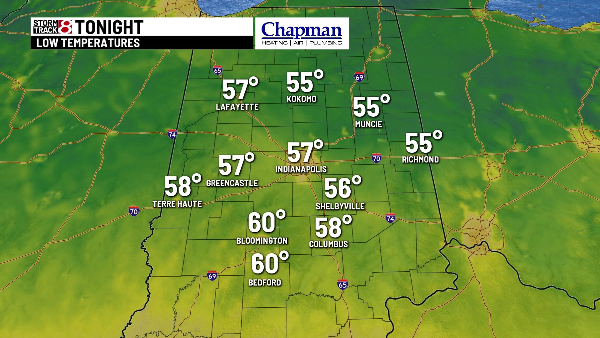 Less humidity this weekend - Indianapolis News | Indiana Weather ...