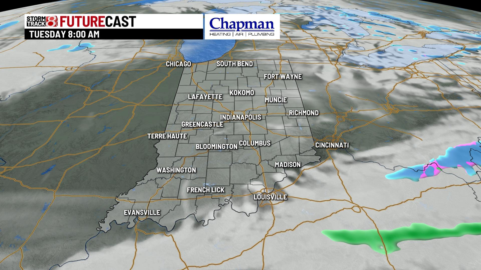 Snow for some tonight; sunshine returns Tuesday - Indianapolis News ...