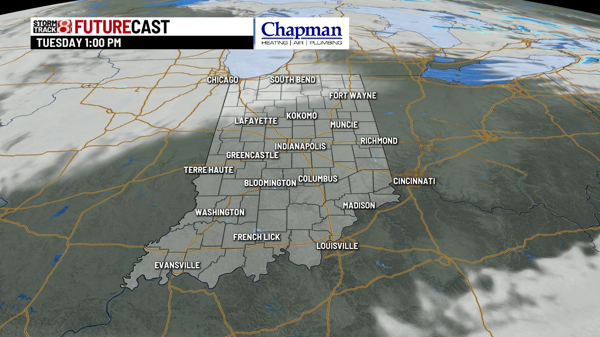Snow for some tonight; sunshine returns Tuesday - Indianapolis News ...