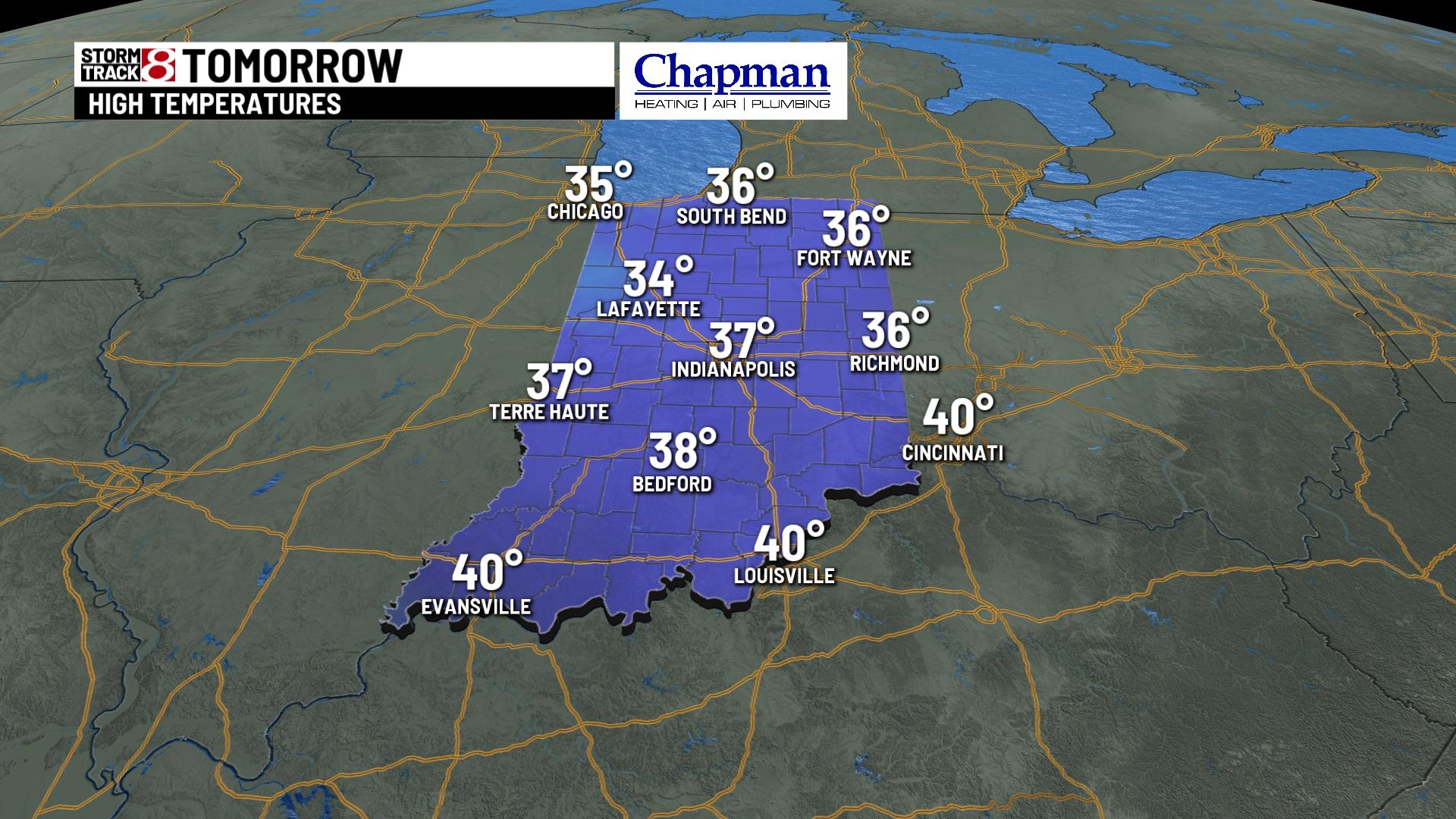 Light snow Sunday morning - Indianapolis News | Indiana Weather ...