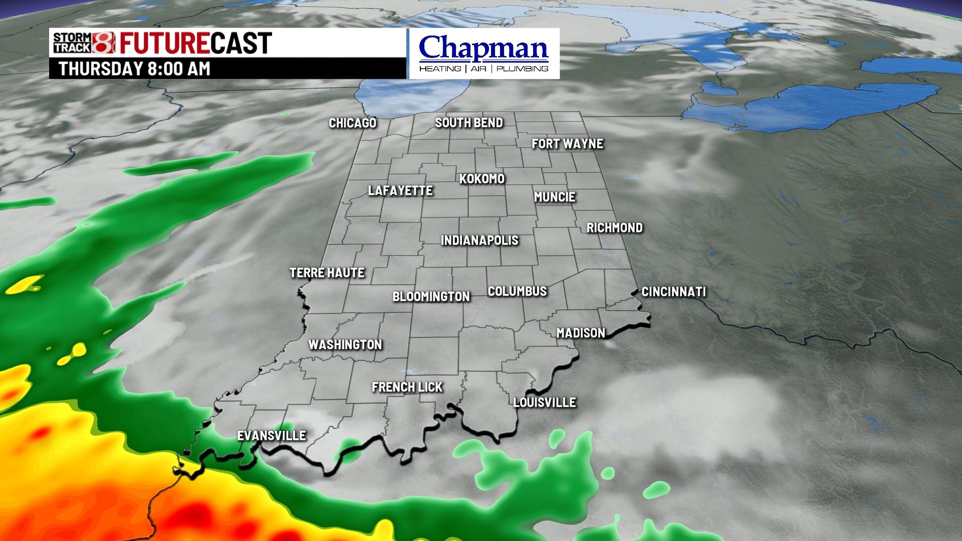 Tracking Thursday's rain and storms - Indianapolis News | Indiana ...