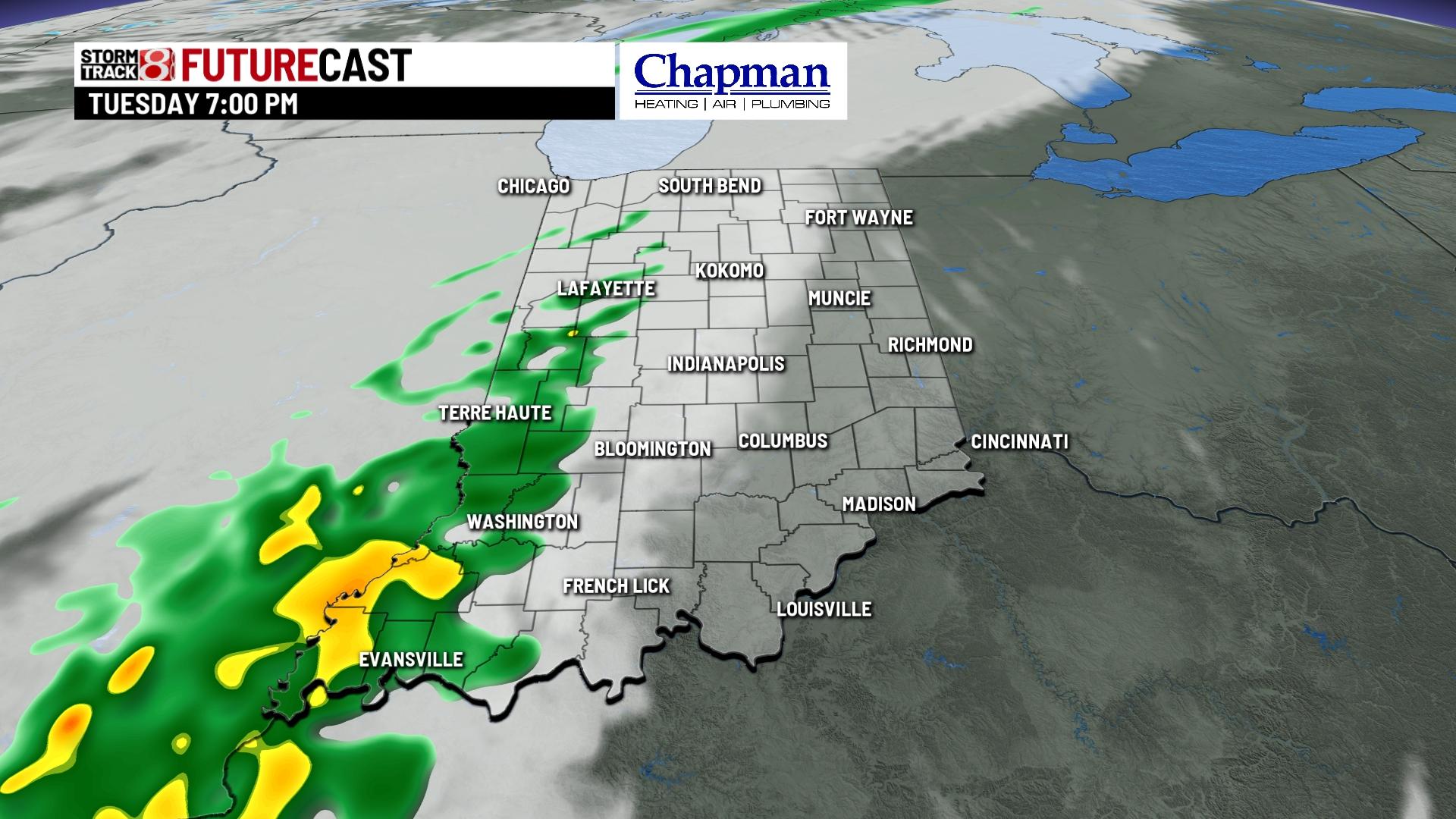 Much warmer Tuesday before rain moves in - Indianapolis News | Indiana ...