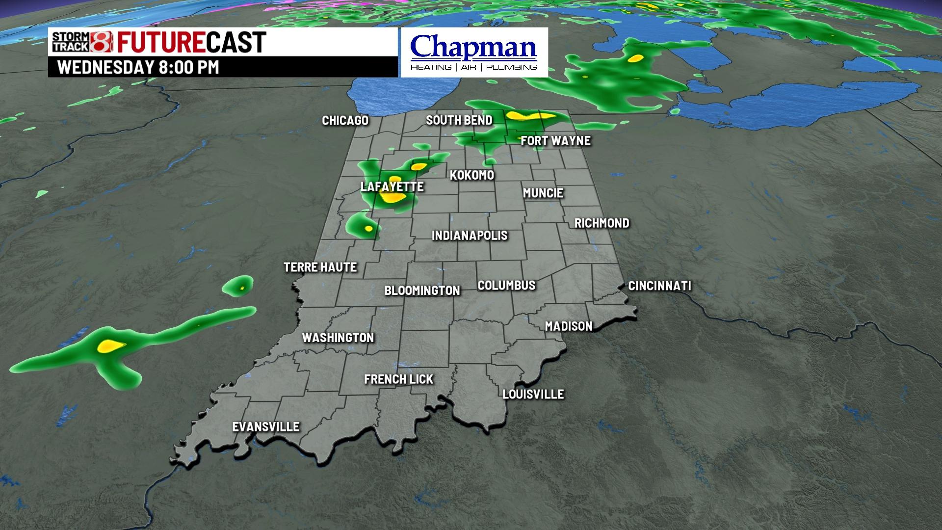 Pleasant weather to continue, then rain chances return - Indianapolis ...