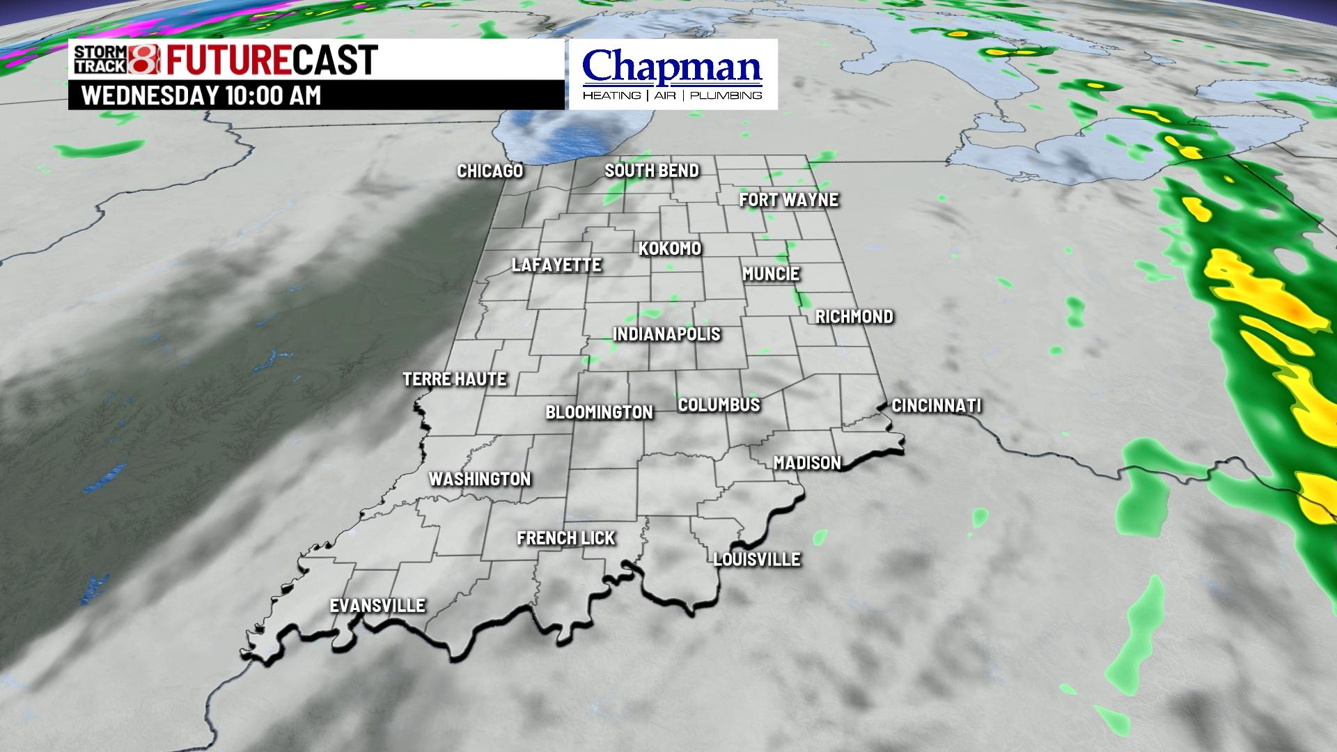 Windy and warm Wednesday - Indianapolis News | Indiana Weather ...