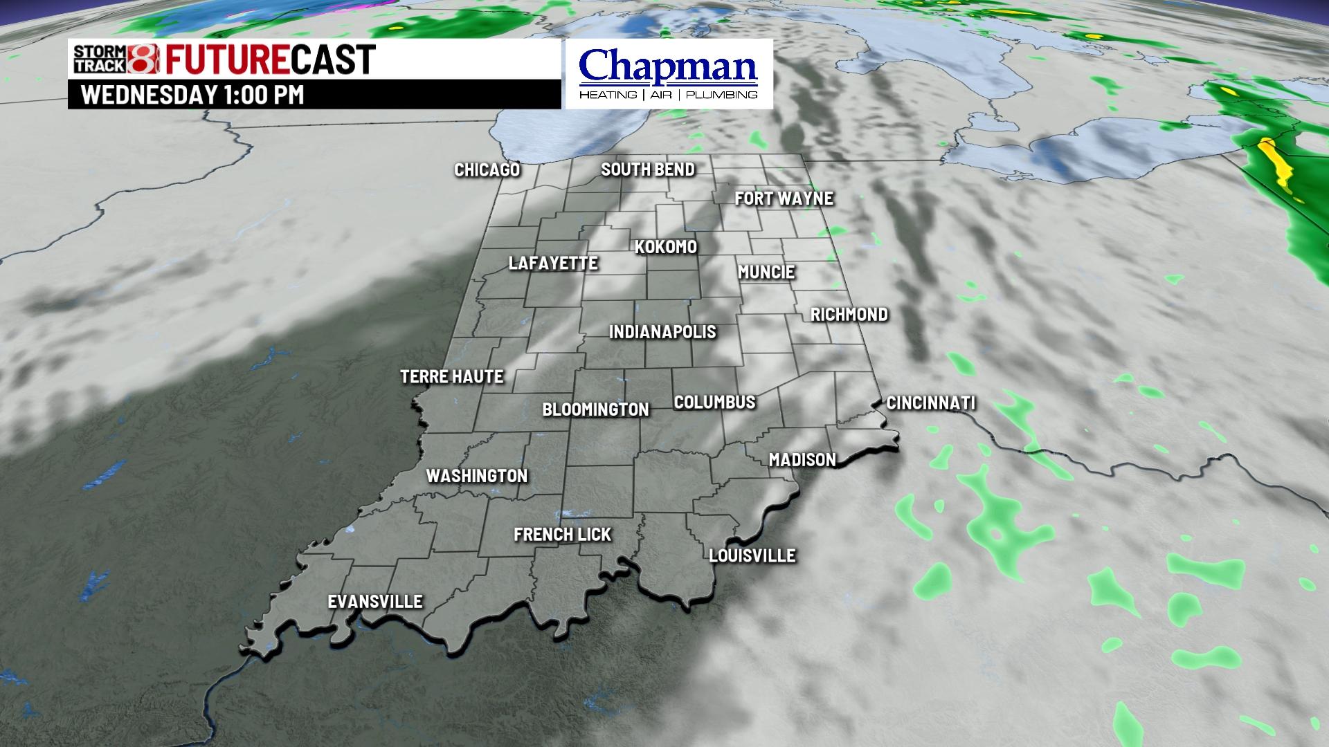 Windy and warm Wednesday - Indianapolis News | Indiana Weather ...