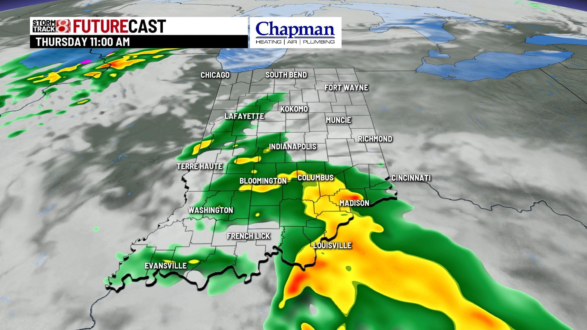 Windy and warm Wednesday - Indianapolis News | Indiana Weather ...