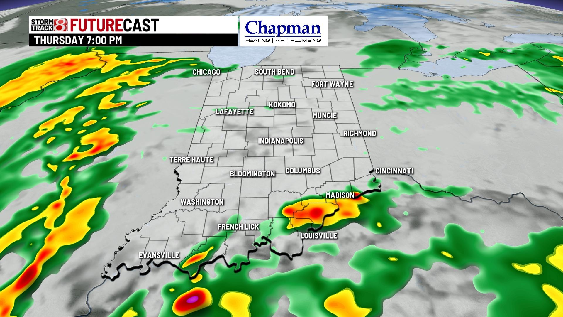 Tracking Thursday's rain and storms - Indianapolis News | Indiana ...