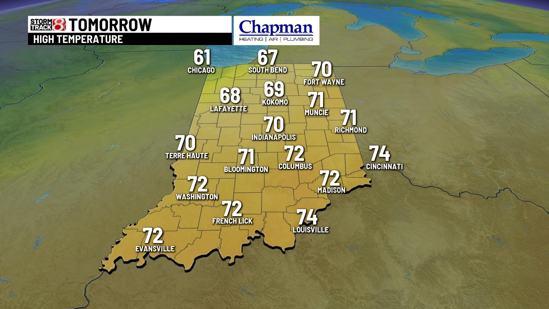 Windy and warm Wednesday - Indianapolis News | Indiana Weather ...