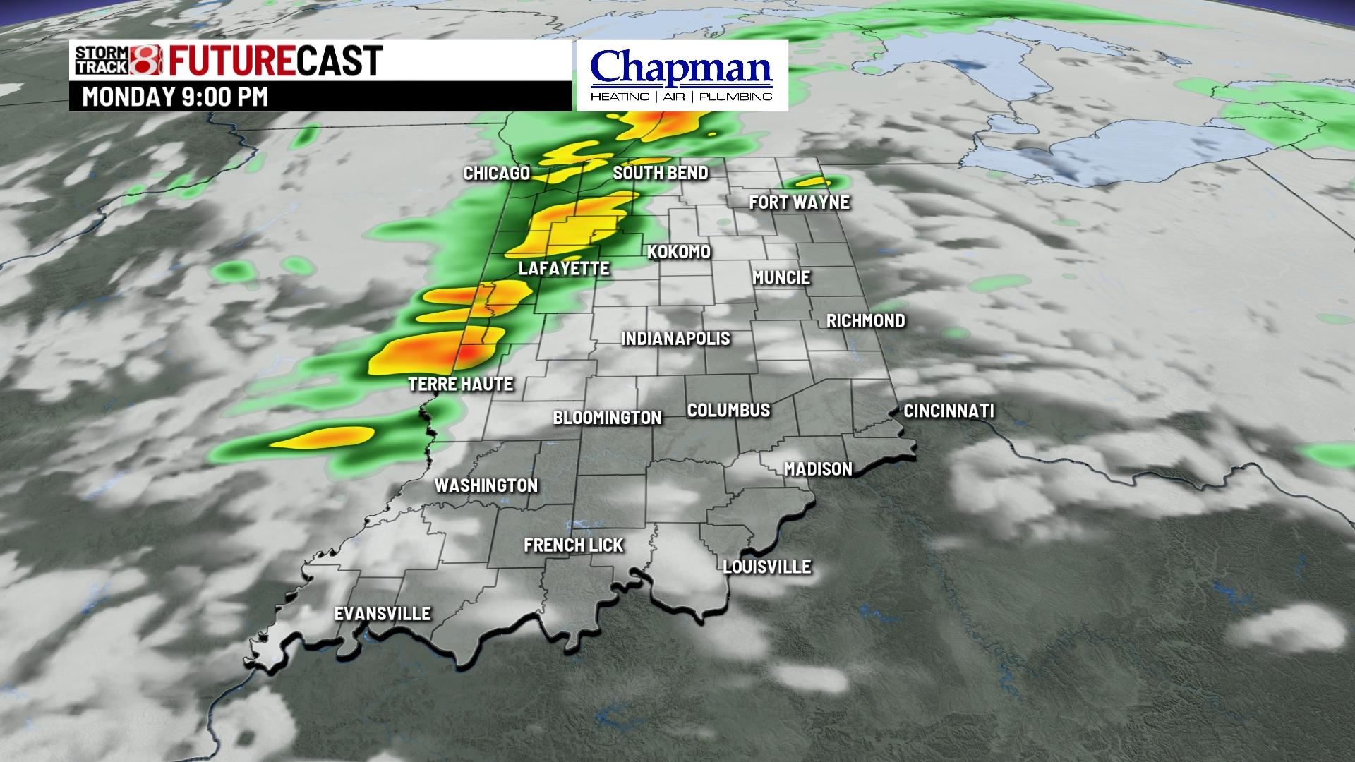 Tracking Monday night's storms - Indianapolis News | Indiana Weather ...