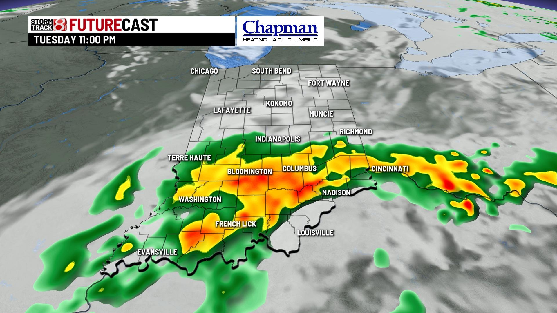 Tracking Monday night's storms - Indianapolis News | Indiana Weather ...