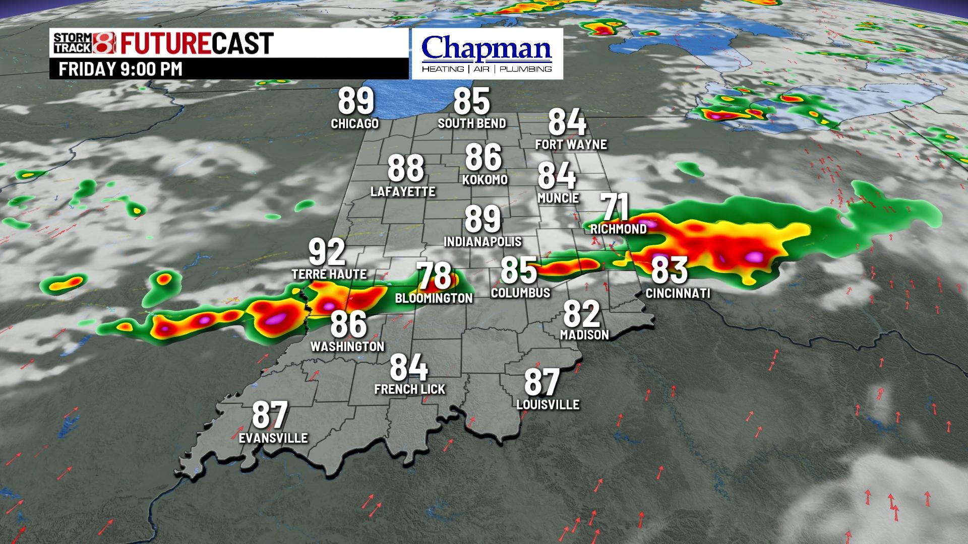 Storms return Friday - Indianapolis News | Indiana Weather | Indiana ...