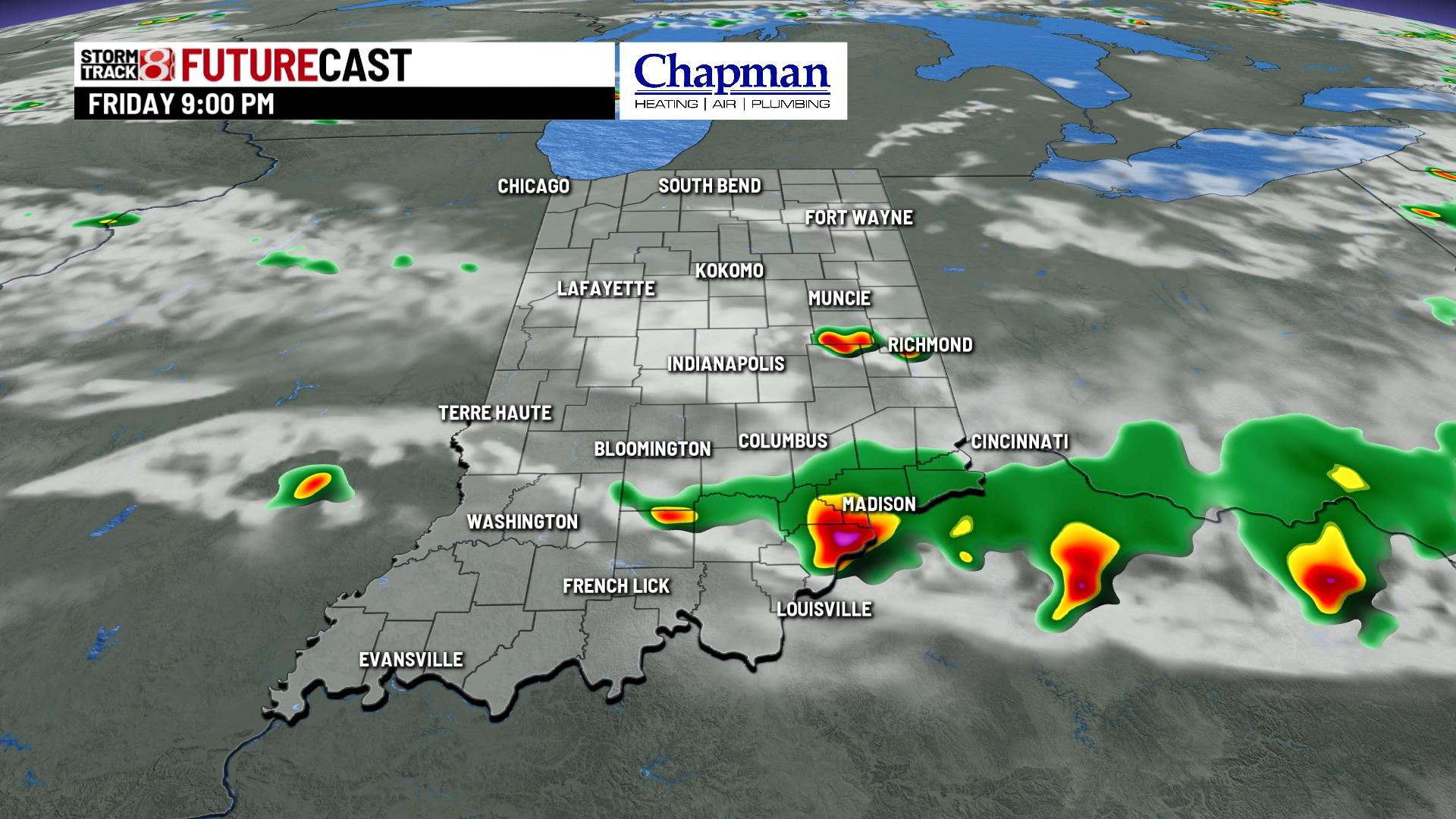 Tracking Friday's rain and storms - Indianapolis News | Indiana Weather ...