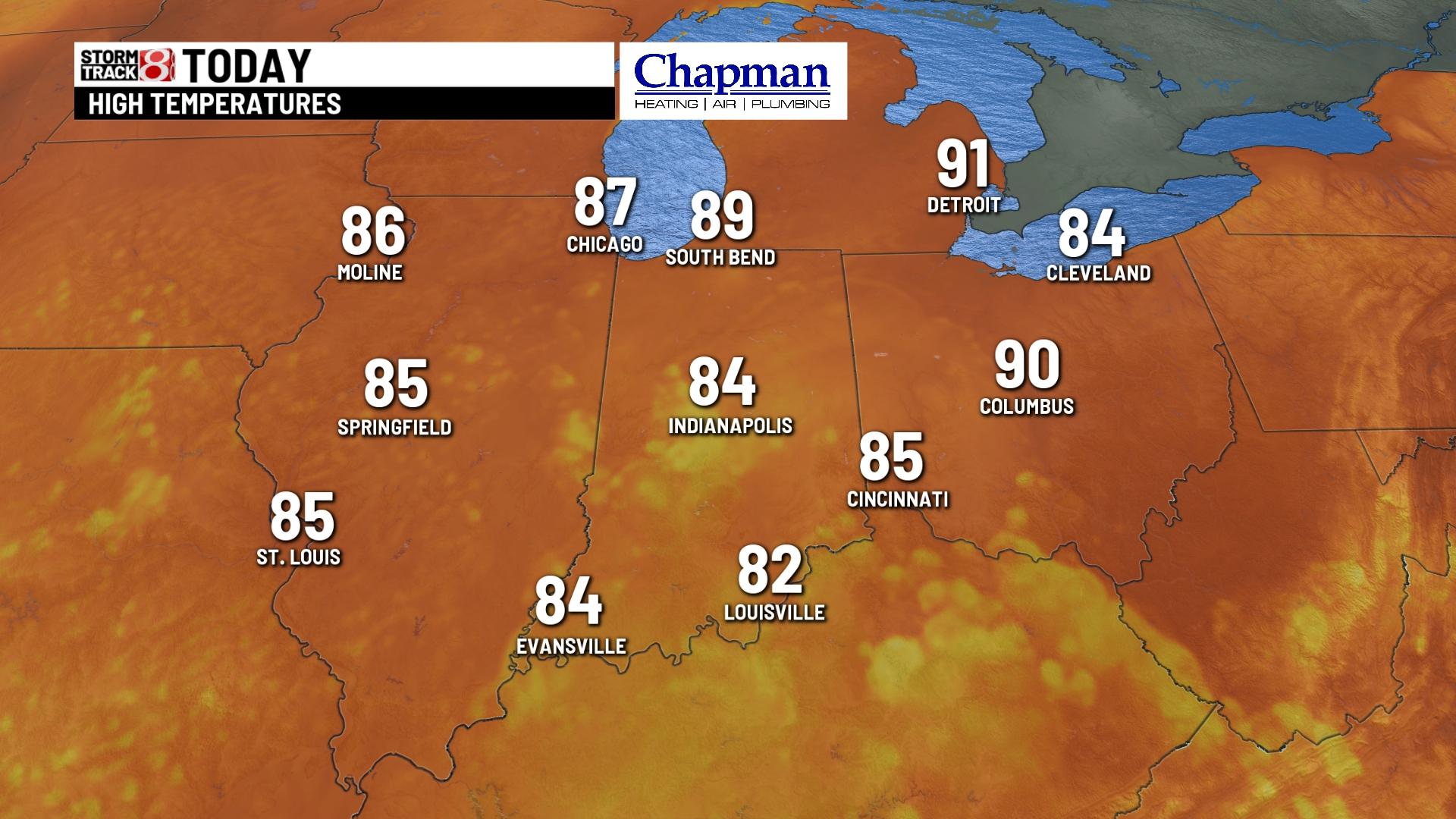 More humid with several rain chances - Indianapolis News | Indiana ...