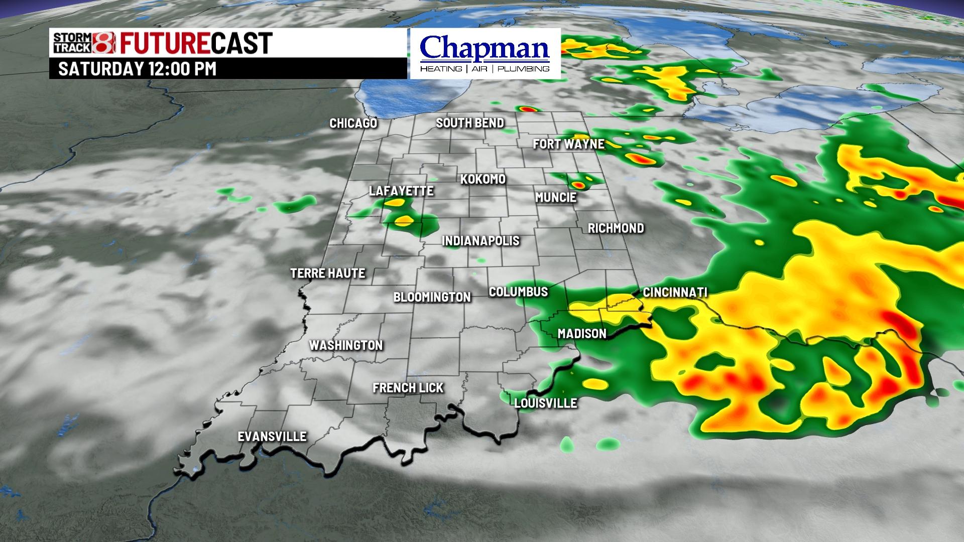 Heavy rain and storms Saturday - Indianapolis News | Indiana Weather ...