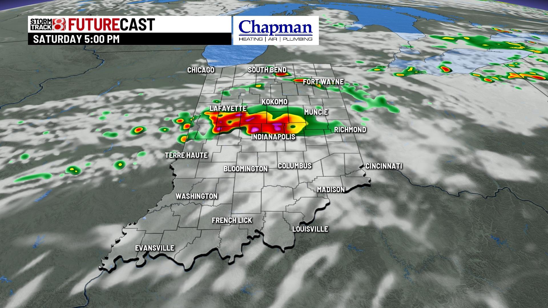 Heavy rain and storms Saturday - Indianapolis News | Indiana Weather ...