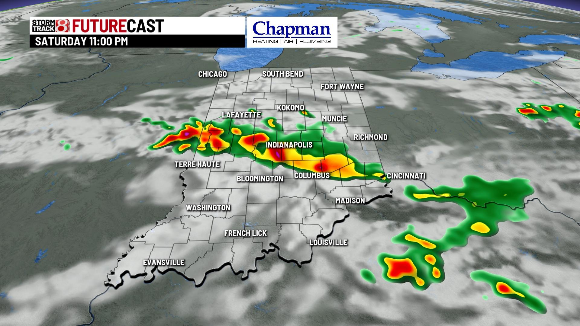 Heavy rain and storms Saturday - Indianapolis News | Indiana Weather ...