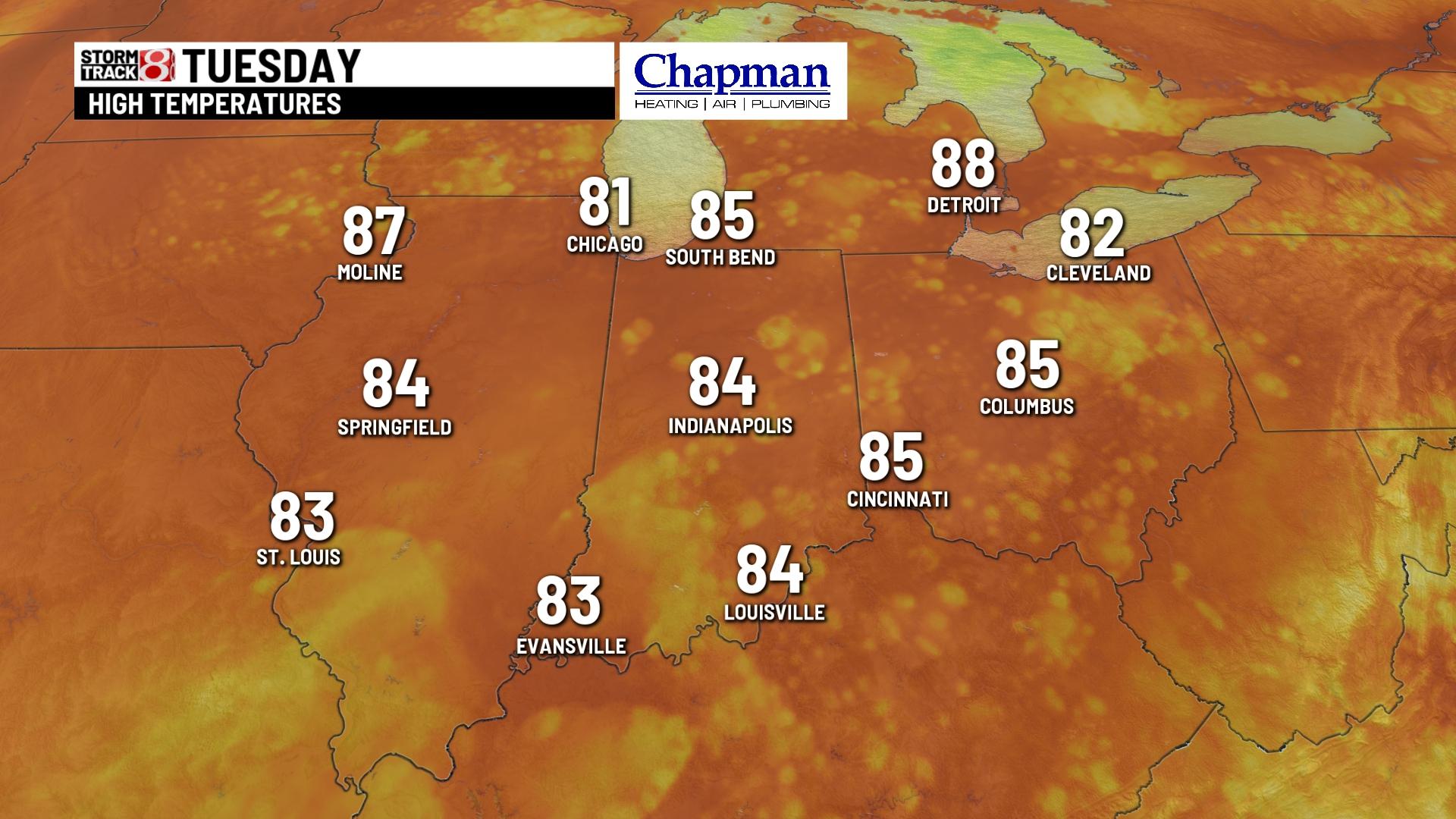 More humid with several rain chances - Indianapolis News | Indiana ...