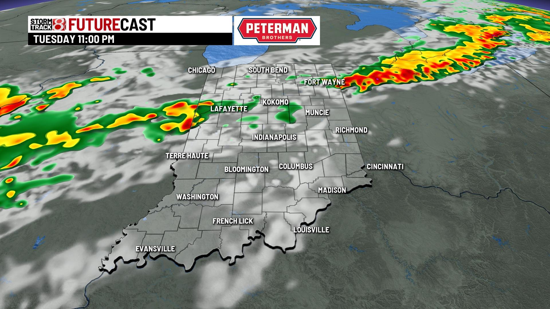 Tracking Tuesday's rain and storms - Indianapolis News | Indiana ...