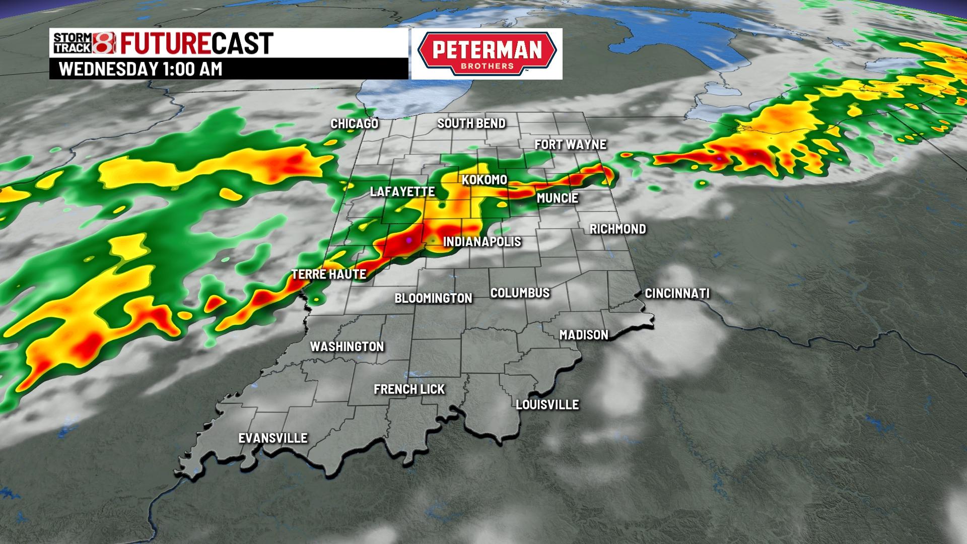 Tracking Tuesday's rain and storms - Indianapolis News | Indiana ...