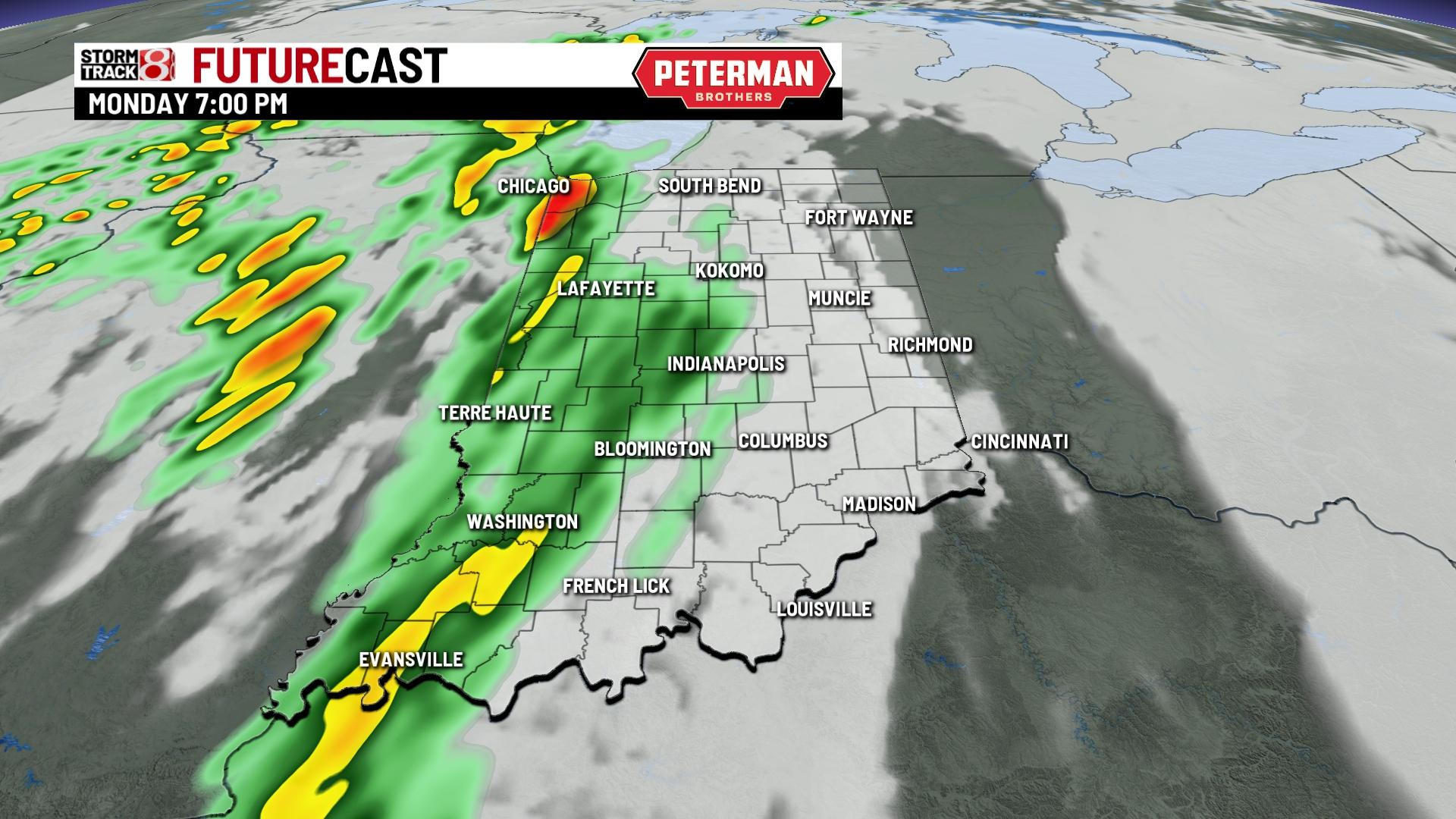 Tracking Monday night's rain and storms - Indianapolis News | Indiana ...