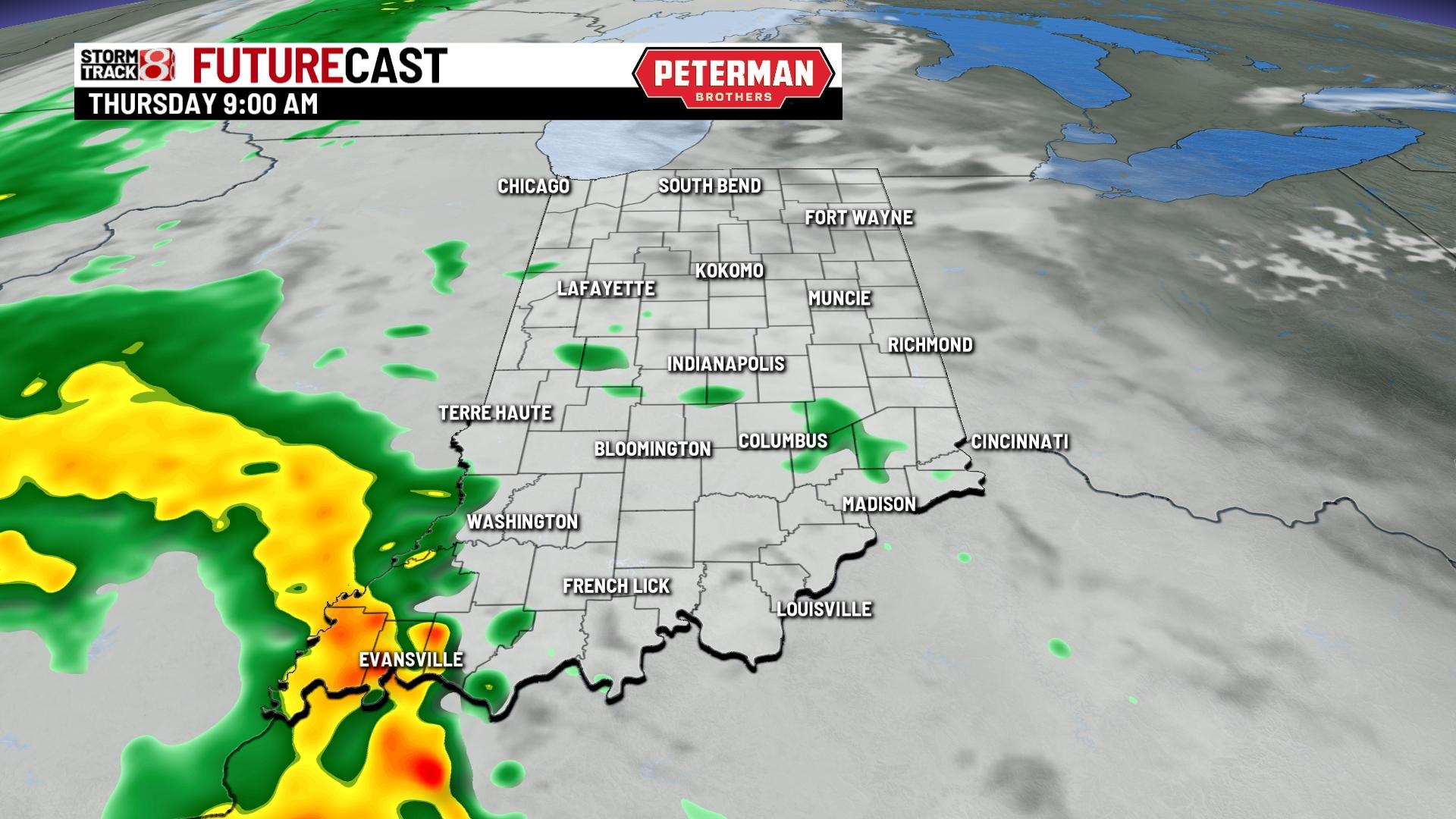 Nice Wednesday, wet by Thursday - Indianapolis News | Indiana Weather ...