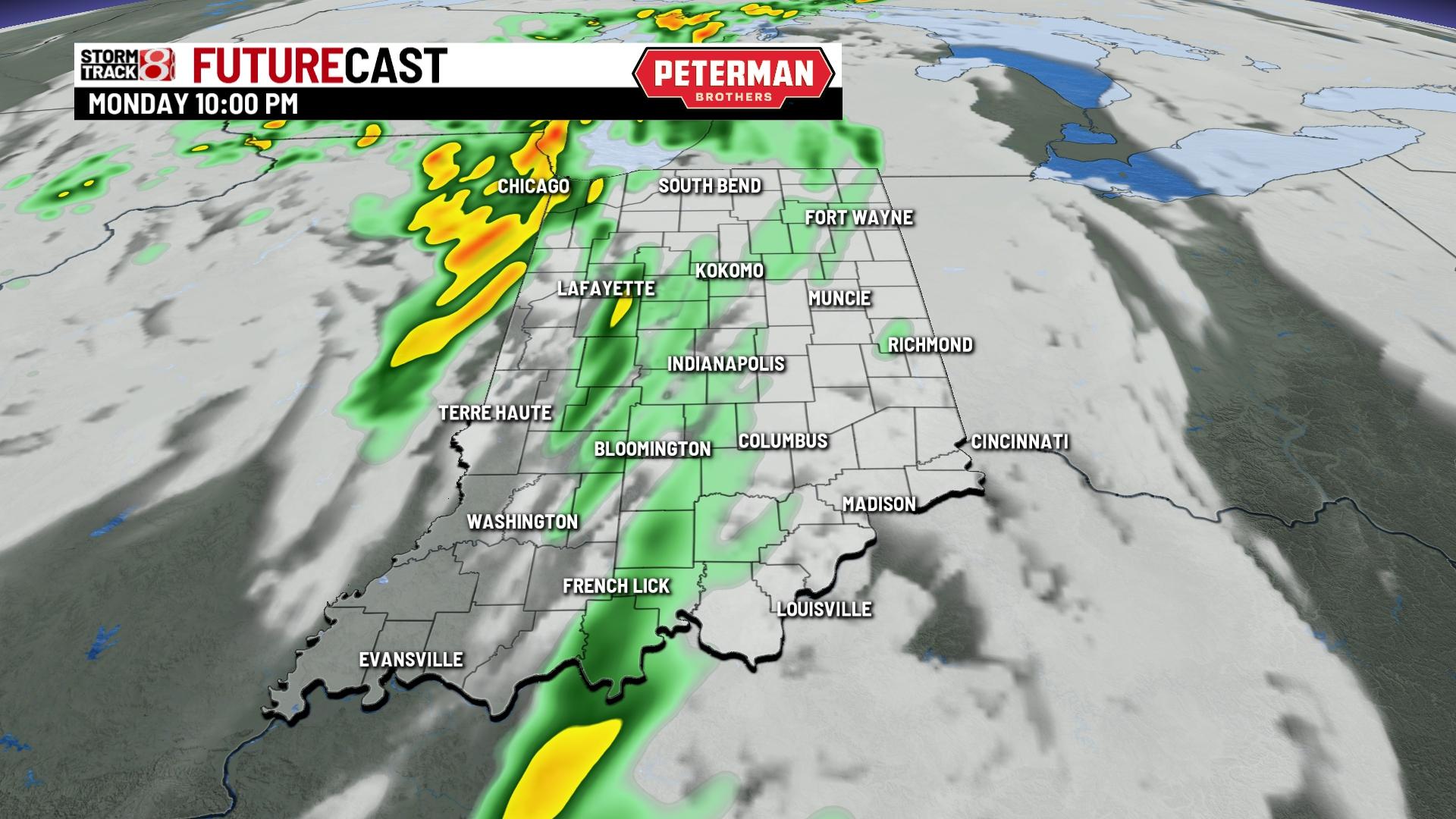 Tracking Monday night's rain and storms - Indianapolis News | Indiana ...