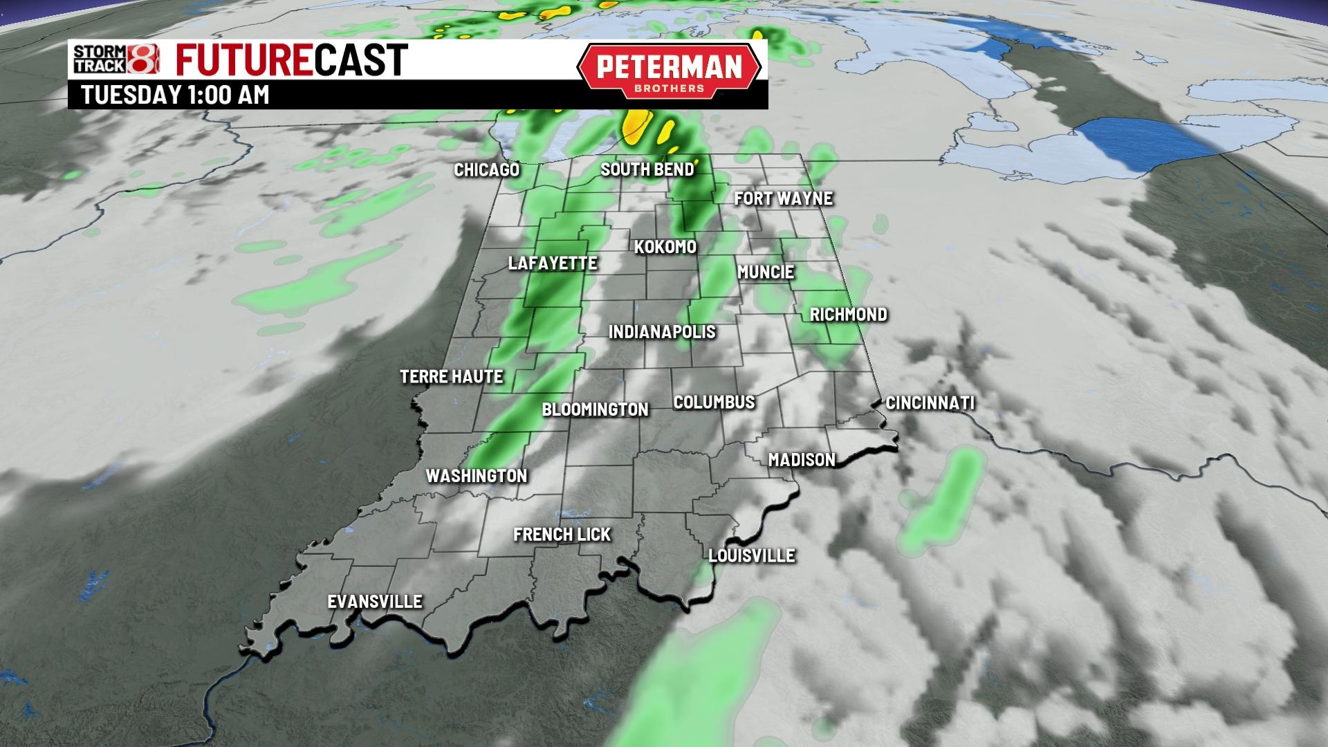 Tracking Monday night's rain and storms - Indianapolis News | Indiana ...