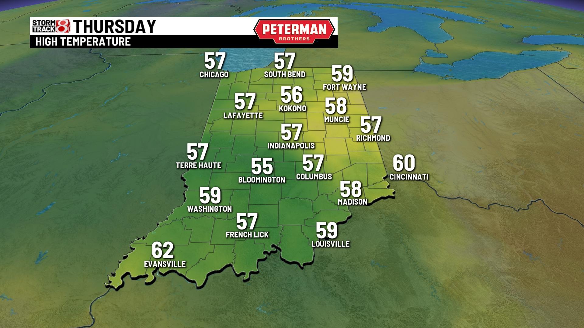 Nice Wednesday, wet by Thursday - Indianapolis News | Indiana Weather ...