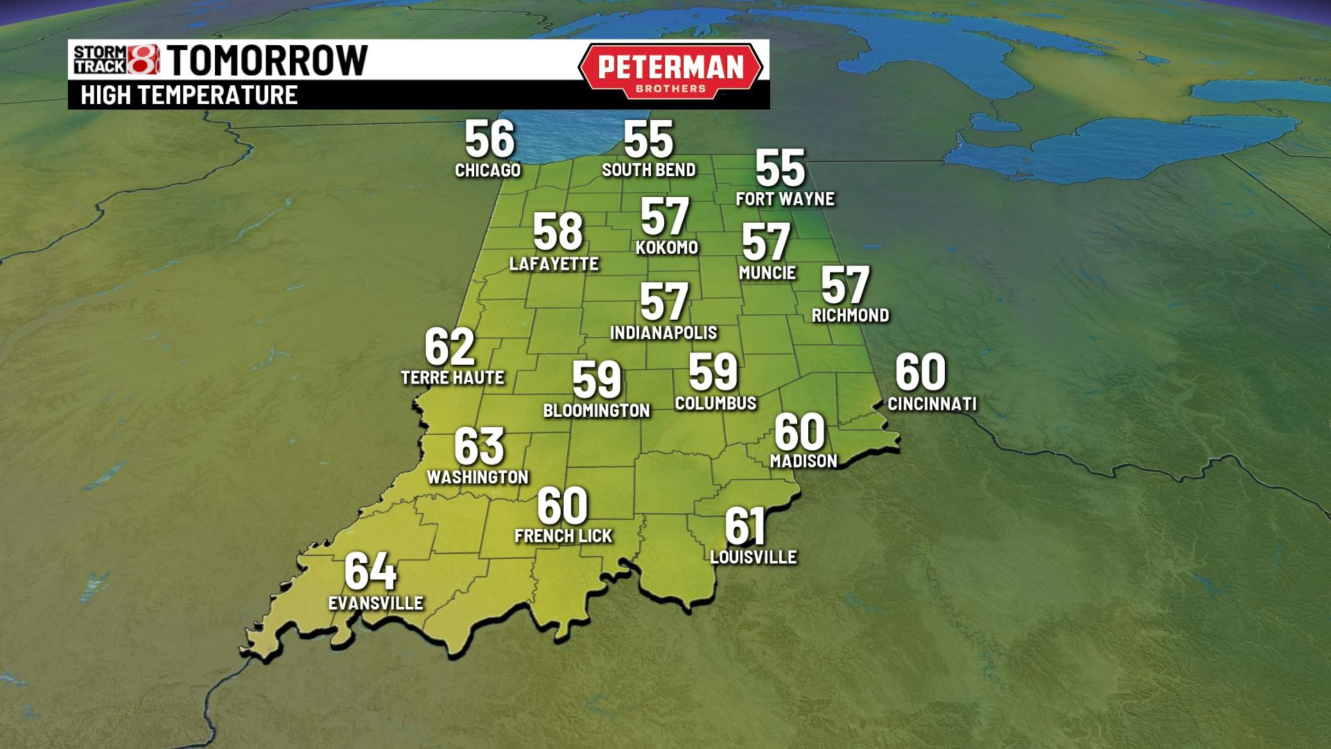 Nice Wednesday, wet by Thursday - Indianapolis News | Indiana Weather ...