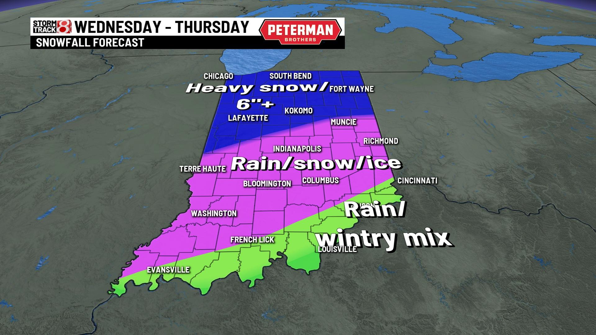 Winter storm warnings, watches cover nearly all of Indiana ...