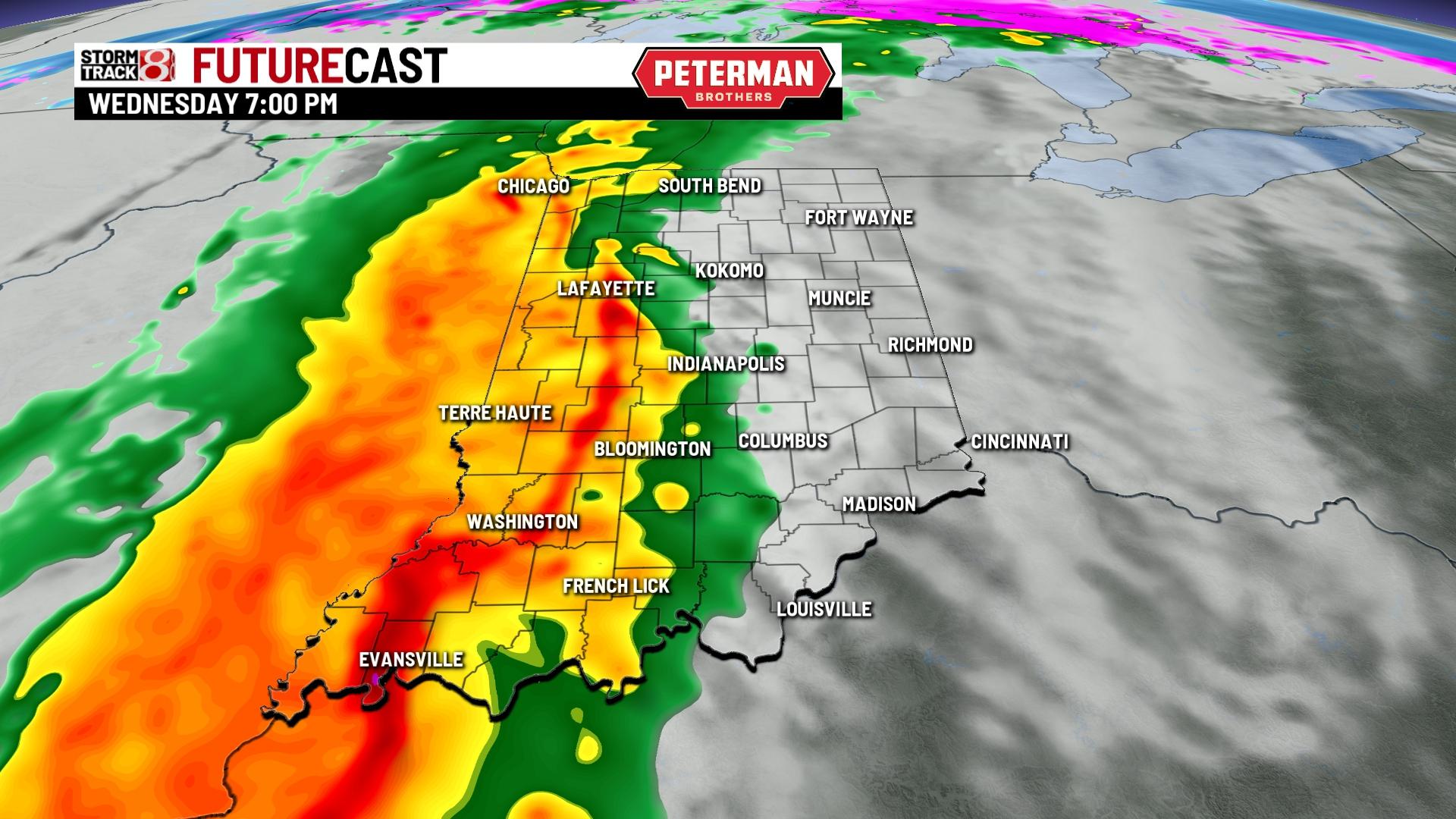 Windy and warm Wednesday with strong storms - Indianapolis News ...
