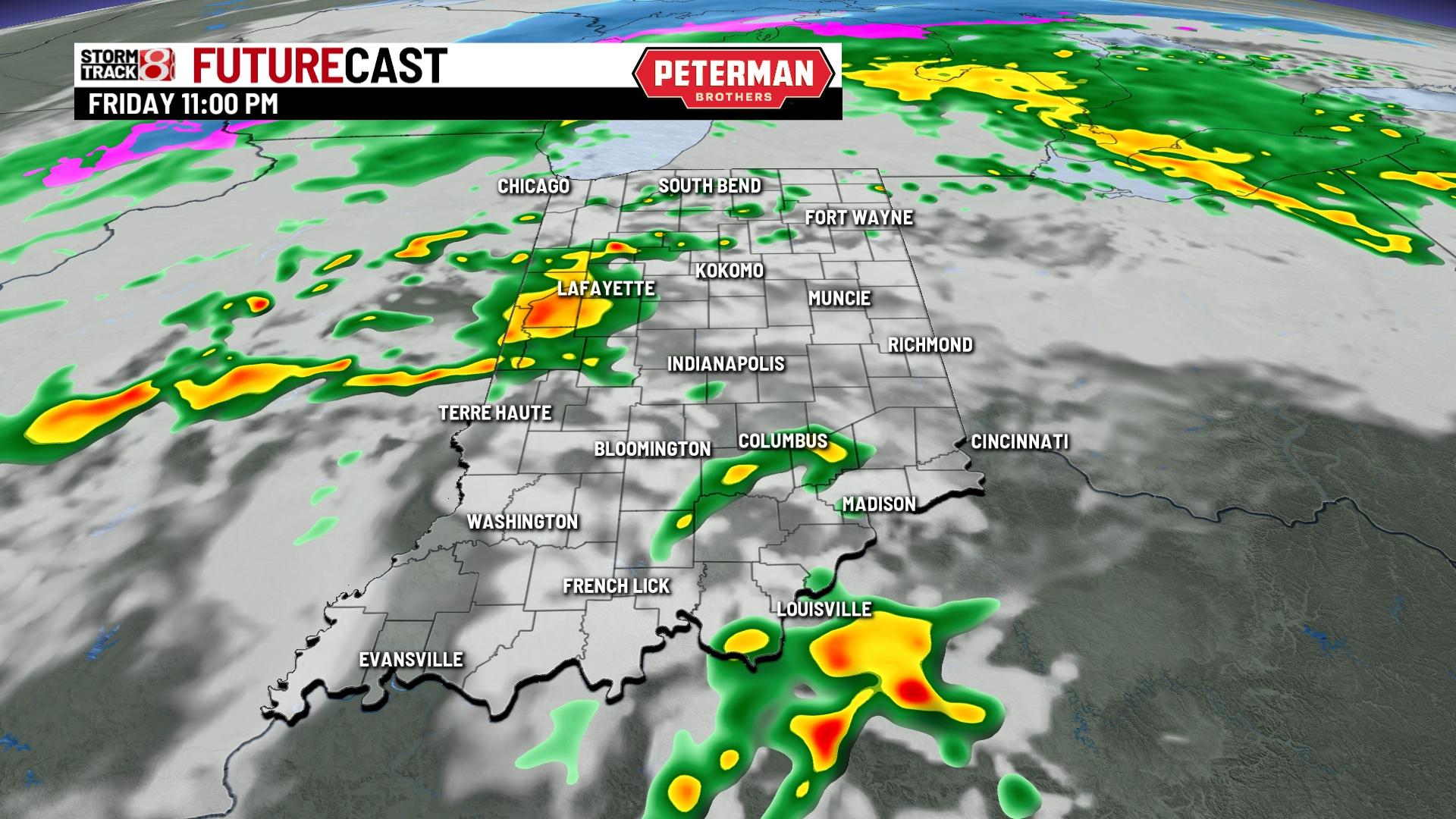 Tracking Friday's rain and storm chances - Indianapolis News | Indiana ...