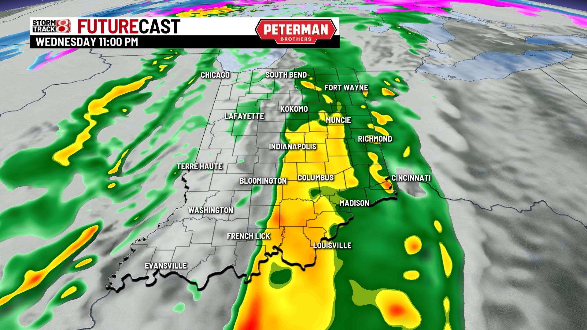 Tracking Wednesday's rain and storms - Indianapolis News | Indiana ...