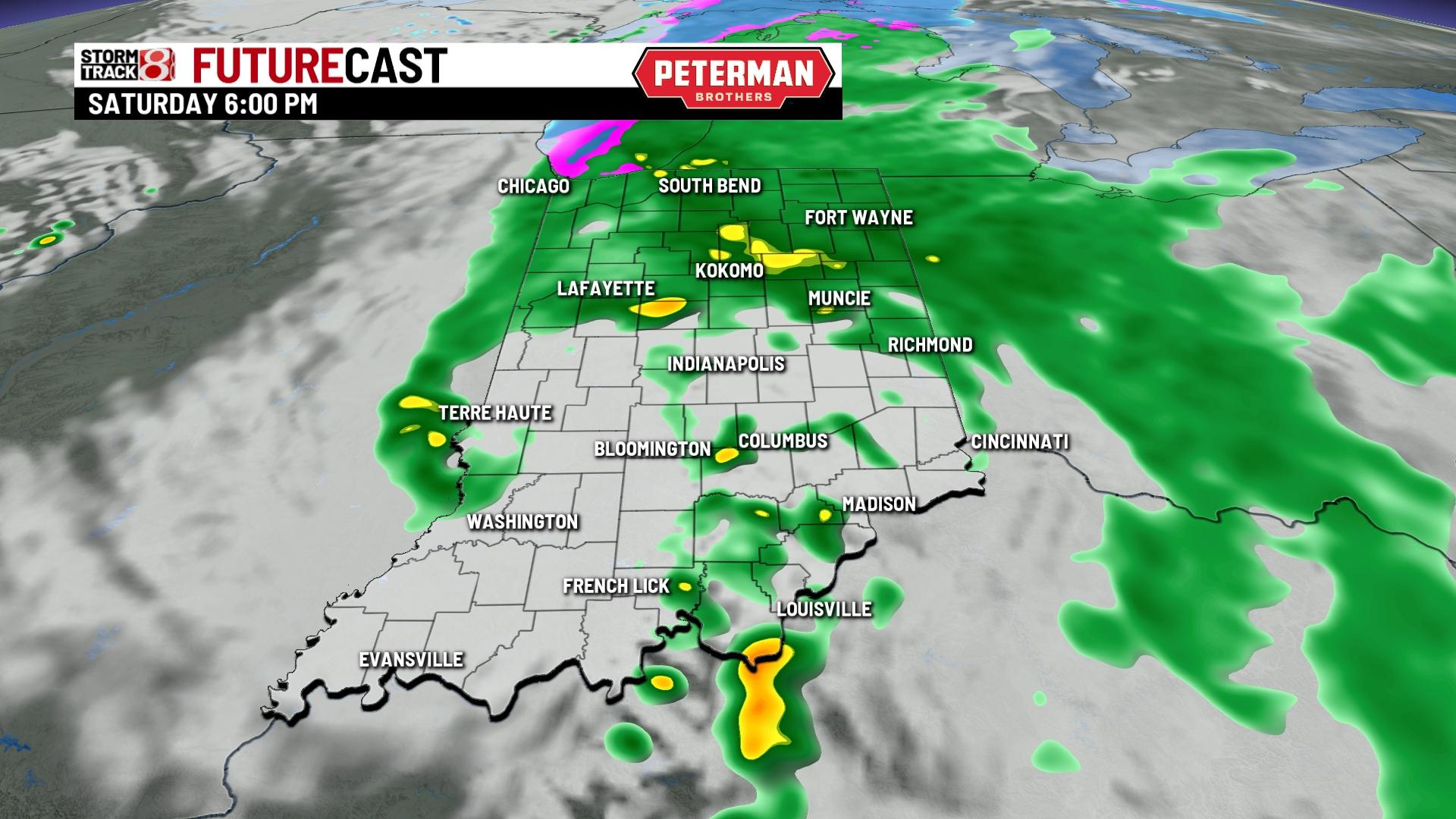 Warmup ahead with additional rain chances - Indianapolis News | Indiana ...
