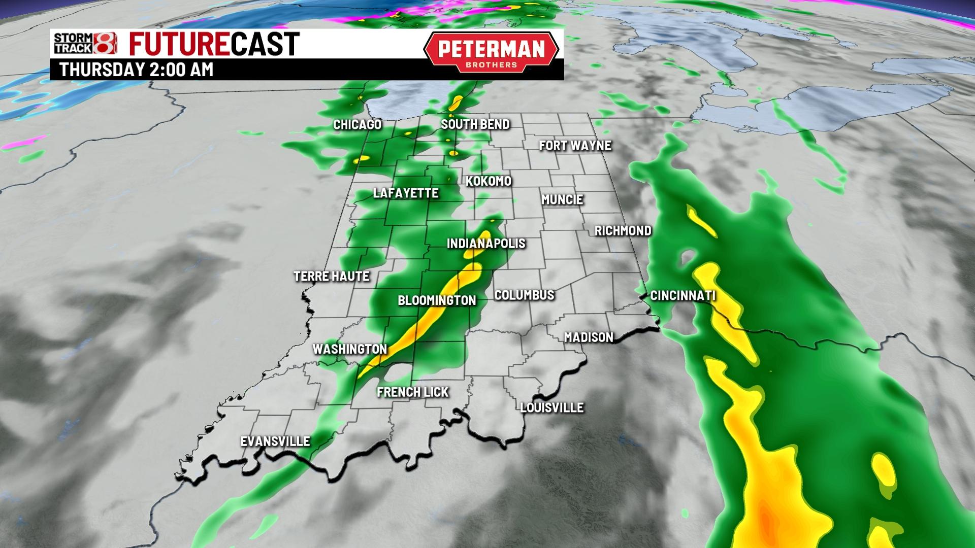 Tracking Wednesday's rain and storms - Indianapolis News | Indiana ...