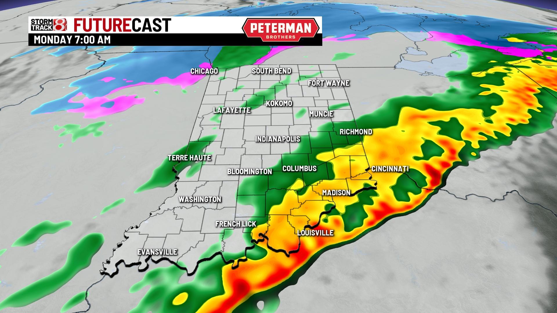 Mild day with heavy rain returning Sunday night - Indianapolis News ...